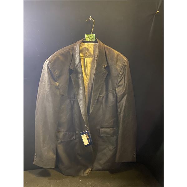 Men's leather jacket size 46 Tall by Dallas
