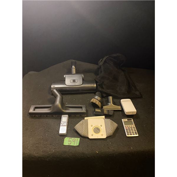 Assorted vacum attatchments and other items