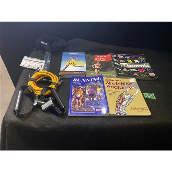 Fitness books and exercise gear