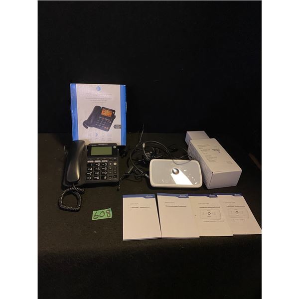 Analog telephone with display, wireless home monitoring system