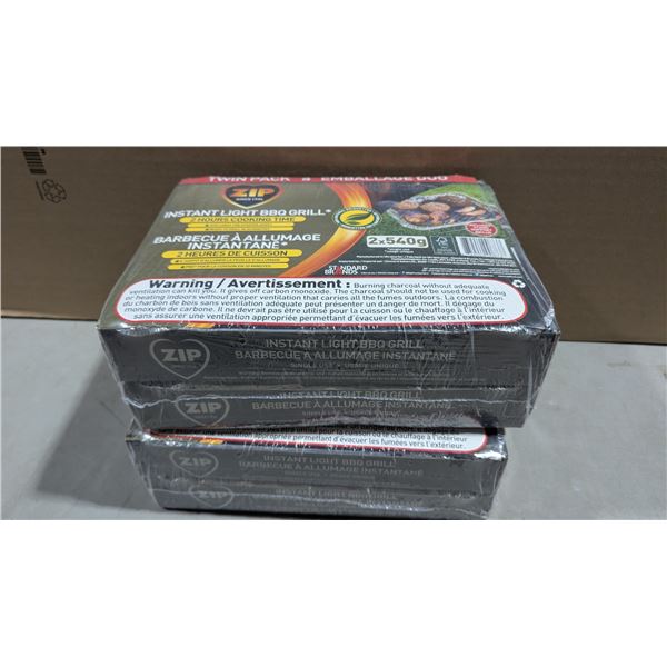 Two Packs of Zip Instant Light BBQ Grill Twin Pack