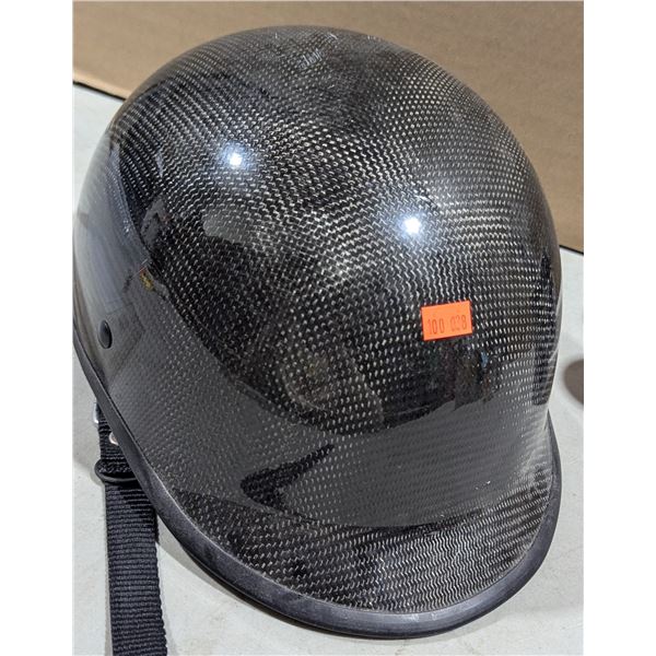ZOX Biker Polo Carbon Fiber Motorcycle Half Helmet - Size Small