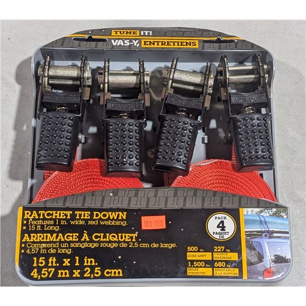 Tune It! Ratchet Tie Down Pack of Four