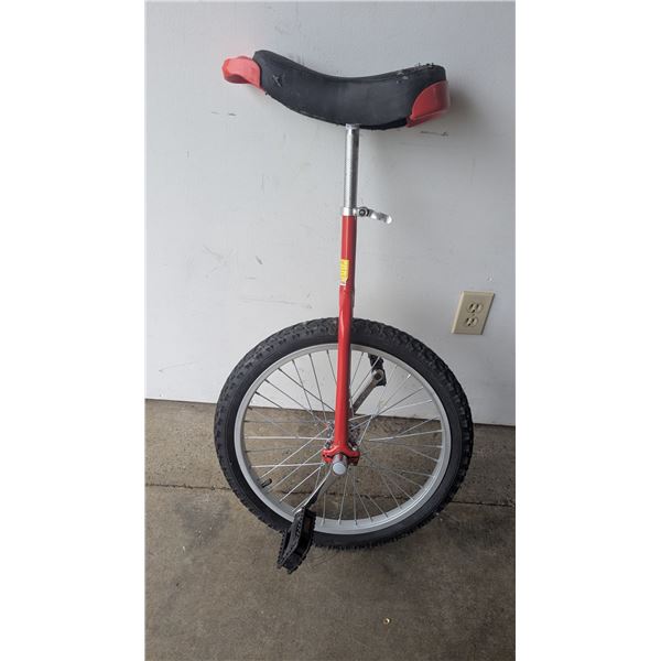 Red Unicycle w/ Padded Saddle