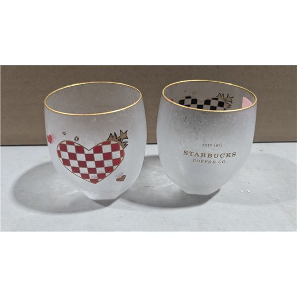 Two Starbucks Tumbler Glasses