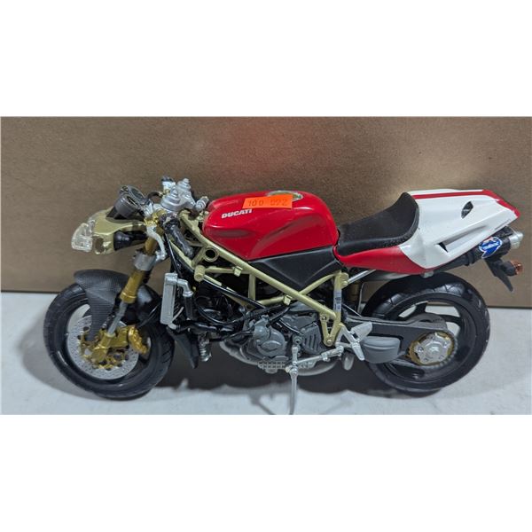 Ducati Monster S4R Red/White Motorcycle Model w/ Termignoni Exhaust - As Is