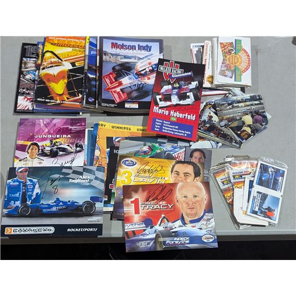 Champ Car/CART Racing Lot - Paul Tracy, Alex Tagliani Signed Cards, Molson Indy & More