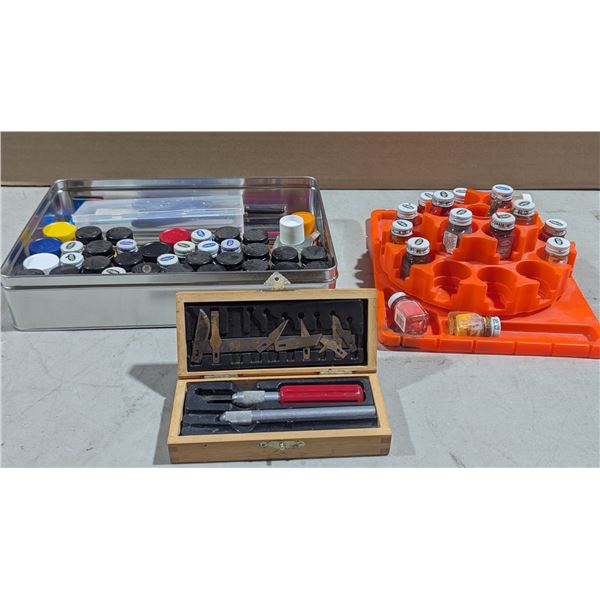 Testors & Model Master Model Paints, Brushes & Hobby Tools - As Is