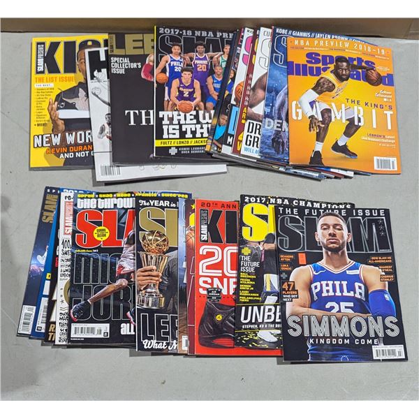 NBA Basketball Magazine Lot - SLAM, Sports Illustrated, LeBron, Kobe, Durant & More
