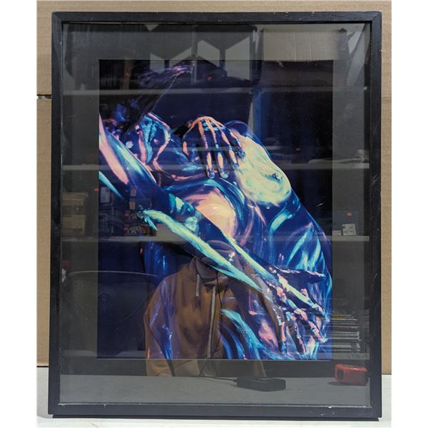 Framed Neon Body Paint Artistic Nude / Torso Photo Print