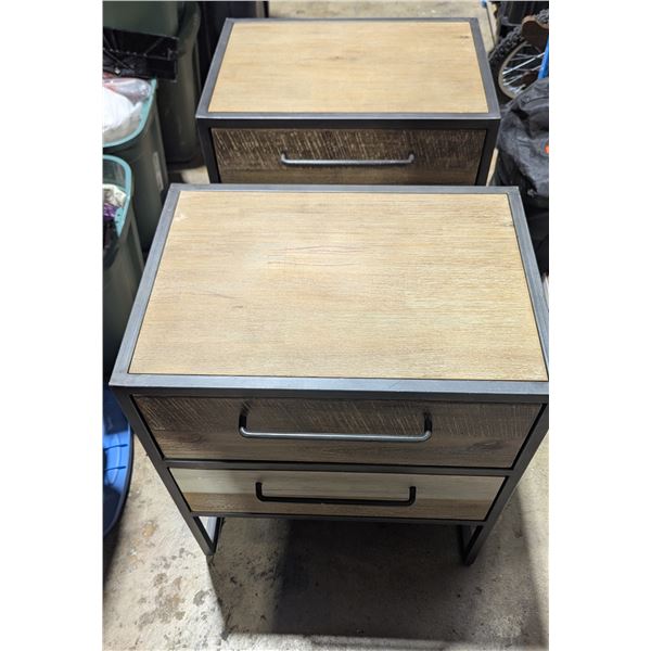 Pair of Matching Two Drawer Nightstands / Accent Tables