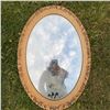 Image 1 : Ornate Oval Wall Mirror with Decorative Gold Frame, 27-Inch Height