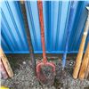 Image 2 : Vintage Manual Post Hole Diggers and Garden Cultivator, Metal and Wood