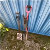 Image 1 : 3 Hand Tools: 2 Shovels and Lopper With Wood Handles