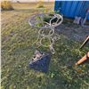 Image 1 : Decorative Metal Plant Stand With Scrollwork and Black Ornate Metal Grate