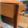 Image 3 : Wooden Desk with Nine Drawers, Brass Handles, 45" Wide x 21" Deep x 29" High