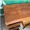 Image 5 : Wooden Desk with Nine Drawers, Brass Handles, 45" Wide x 21" Deep x 29" High