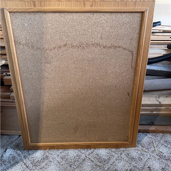 Framed Cork Pin Board With Wooden Frame