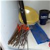 Image 1 : Metal Tent Stakes, Knife with Sheath, Enamel Mug, Plate and Blue Pouch