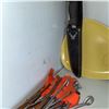 Image 3 : Metal Tent Stakes, Knife with Sheath, Enamel Mug, Plate and Blue Pouch