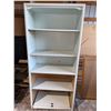 Image 3 : White Painted Wood Shelving Unit With Five Shelves and Detached Box Shelf