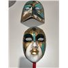 Image 1 : Venetian-Style Decorative Masks with Gold, Teal, and Green Accents