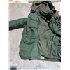 Image 3 : Military Green Parka Jacket with Hood and Multiple Front Pockets