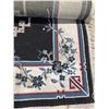 Image 3 : Black and White Floral Pattern Area Rug with Fringes, Measures 86 x 63 Inches