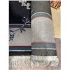 Image 4 : Black and White Floral Pattern Area Rug with Fringes, Measures 86 x 63 Inches