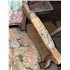 Image 5 : Floral Upholstered Carved Wooden Armchair with Nailhead Trim