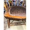 Image 2 : Wooden Spindle-Back Chair With Upholstered Seat And Turned Legs