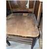 Image 2 : Oak Wooden Armchair with Decorative Backrest and Spindle Stretchers