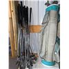 Image 2 : 3 Golf Bags with Mixed Golf Clubs and Additional Loose Clubs