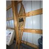 Image 2 : Wood Frame Traditional Snowshoes With Leather Harness and Lacing