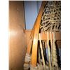 Image 5 : Wood Frame Traditional Snowshoes With Leather Harness and Lacing