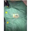 Image 2 : Alberta Pool Green Jacket by Modern Headwear Ltd with Patch and Yellow Buttons