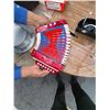 Image 1 : D'Luca Red Accordion with Blue and White Bellows, 7-Key, 2-Bass, Kid's Model