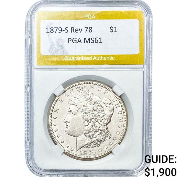1879-S Rev 78 Morgan Silver Dollar PGA MS61