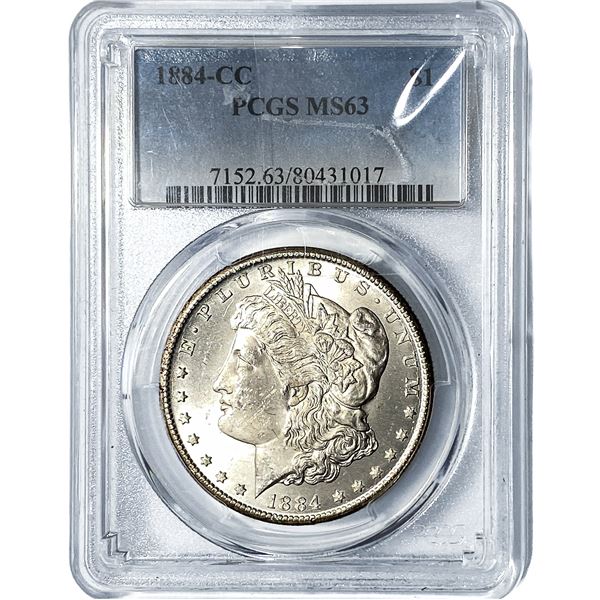 1884-CC Morgan Silver Dollar PCGS MS63
