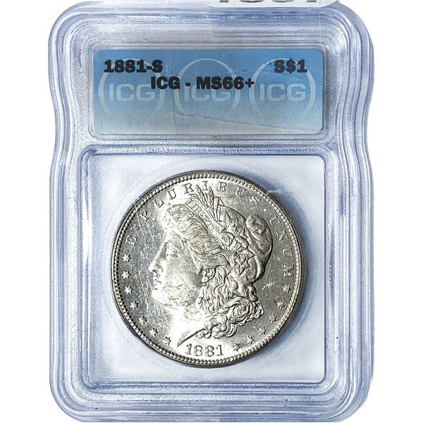 1881-S Morgan Silver Dollar ICG MS66+
