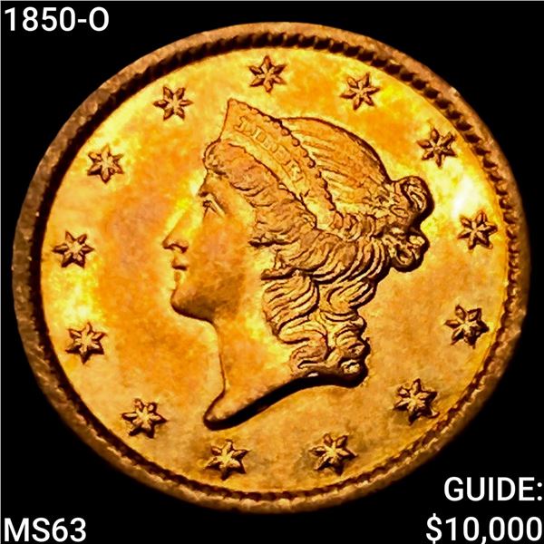 1850-O Rare Gold Dollar CHOICE BU