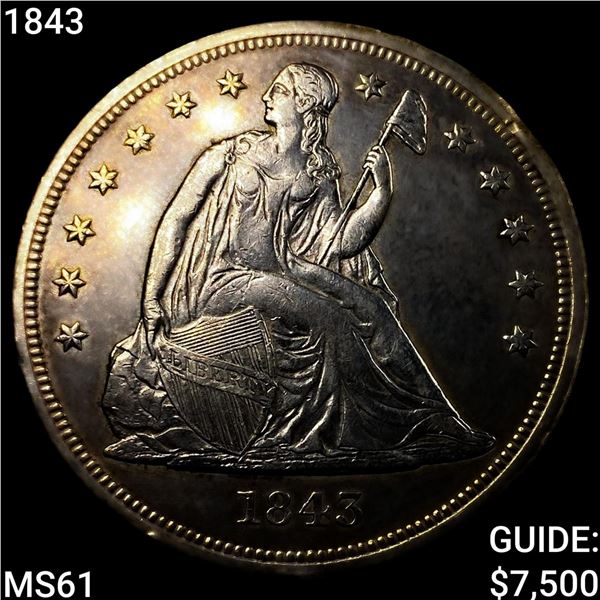 1843 Seated Liberty Dollar UNCIRCULATED