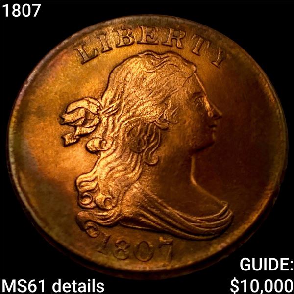 1807 Draped Bust Half Cent UNCIRCULATED