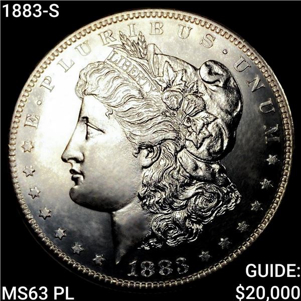 1883-S Morgan Silver Dollar CHOICE BU PL