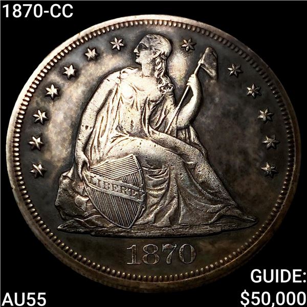 1870-CC Seated Liberty Dollar HIGH GRADE