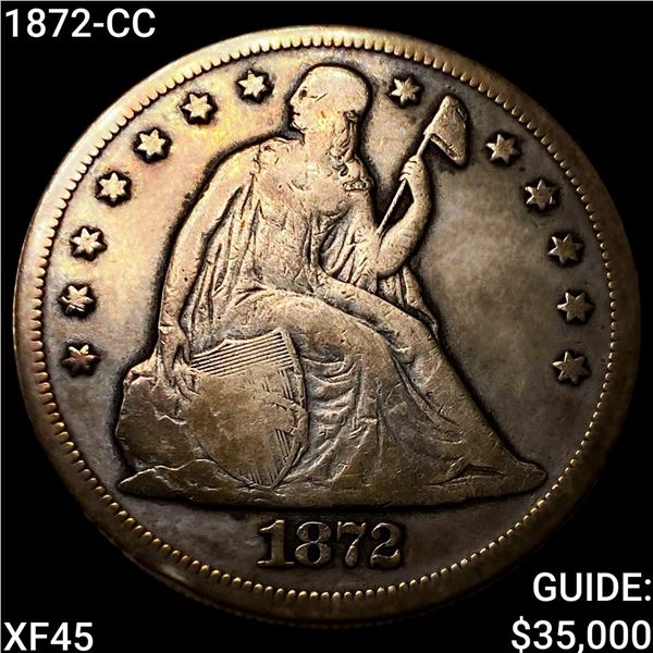 1872-CC Seated Liberty Dollar NEARLY UNCIRCULATED