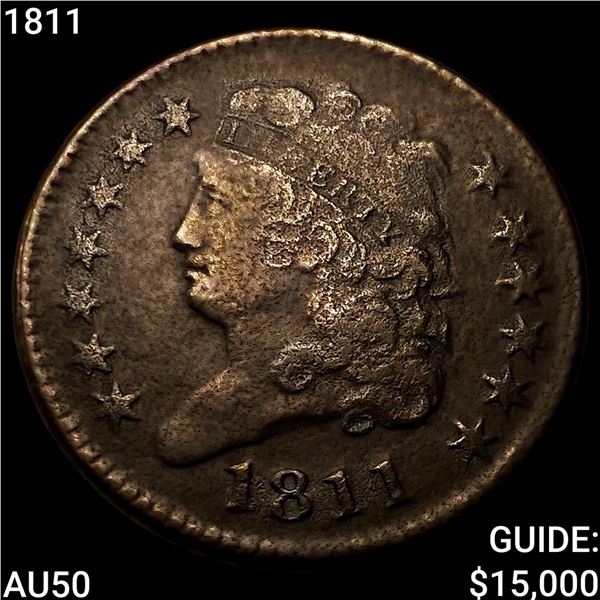 1811 Classic Head Half Cent CLOSELY UNCIRCULATED