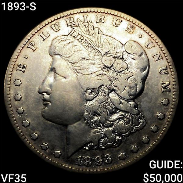 1893-S Morgan Silver Dollar ABOUT UNCIRCULATED