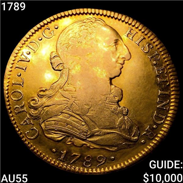 1789 Mexico Gold 8 Escudo HIGH GRADE