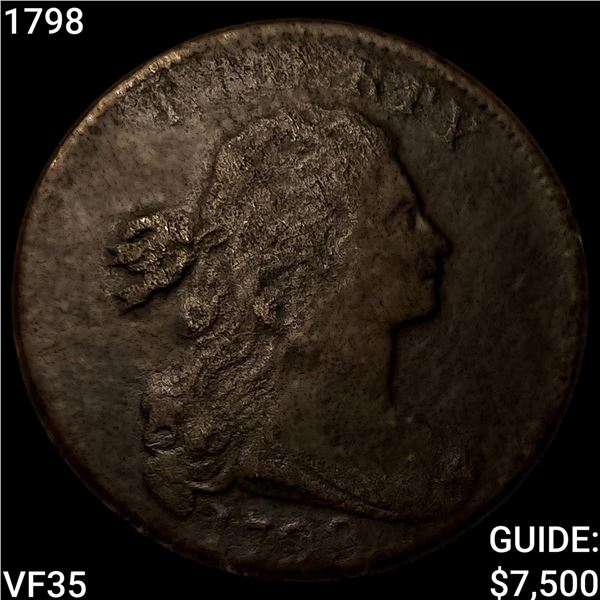 1798 Draped Bust Large Cent ABOUT UNCIRCULATED